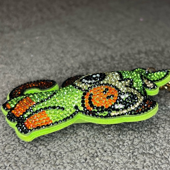 Rhinestone Gem Crystal Covered Grookey Keychain Pokemon Center Japan Kawaii - Picture 4 of 9